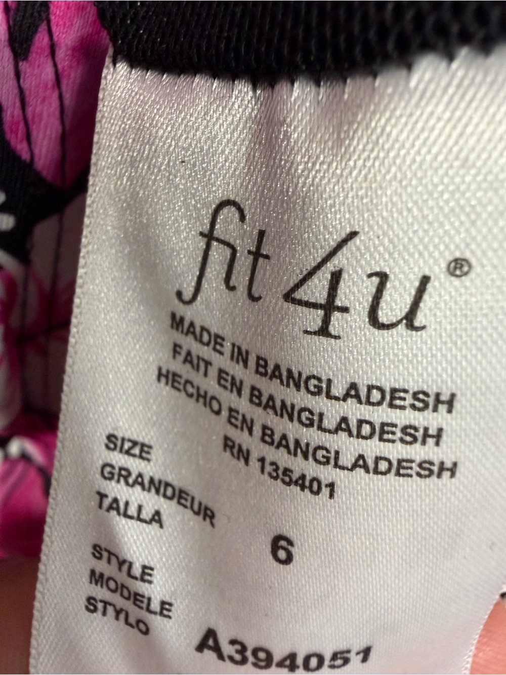 V-Neck Floral Swimdress in Fuchsia Pink - Picture 4 of 5